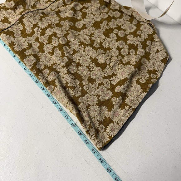 Toad&Co Chaka Skirt Floral Daisies Organic Cotton Blend Mustard Yellow Large - Picture 4 of 11